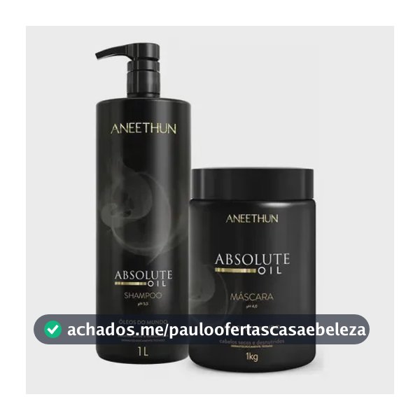 Kit Aneethun Absolute Oil Nutrição- Shampoo 1l E Máscara 1kg