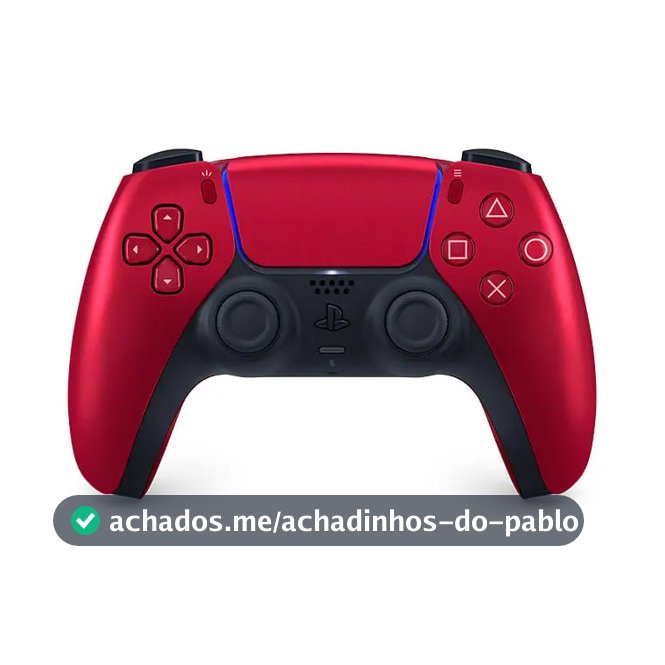 Controlador Joystick Sem Fios Dualsense para Ps5 Vermelho Vulcânico
