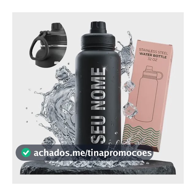 Garrafa Térmica 800ml Inox Fitness Academia Personalizada