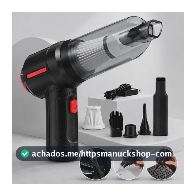 Mini Aspirador De Pó Portátil Recarregável Soprador Usb Automotivo 3em1 Sem Fio Premium Vácuo Limpeza Carro Multifuncional Casa Dr Hank
