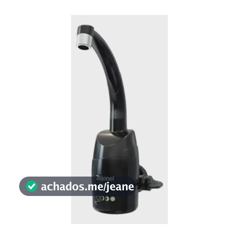 Torneira Elétrica de cozinha Zagonel Luna De Parede Preta 5500w 127 V Preto Polido