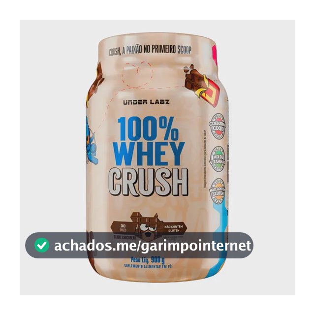 100% Whey Crush Under Labz Concentrado Coenzima Q10 Bcaa's