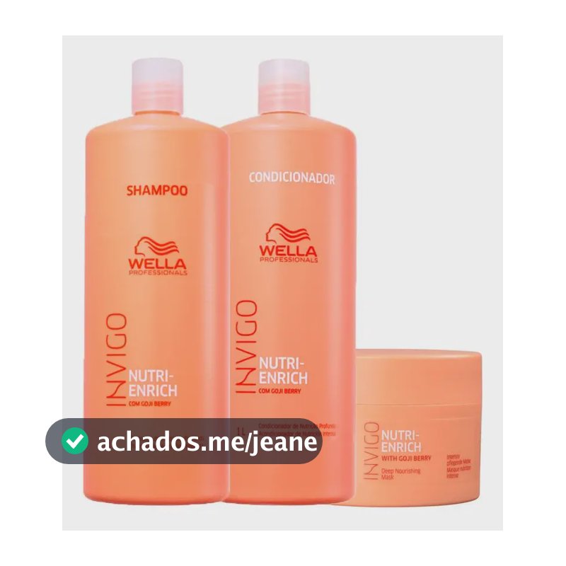 Kit Wella Pro Invigo Nutri Enrich - Sh 1000ml E Cond E Másc