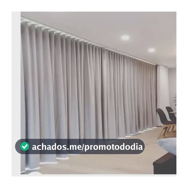 Cortina Tecido Blackout 6m X 2,6m - Trilho Suíço - Promoção