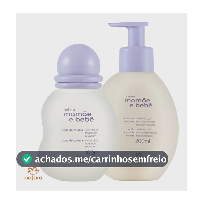 Kit Colônia E Hidratante Relaxante Mamãe E Bebê Natura
