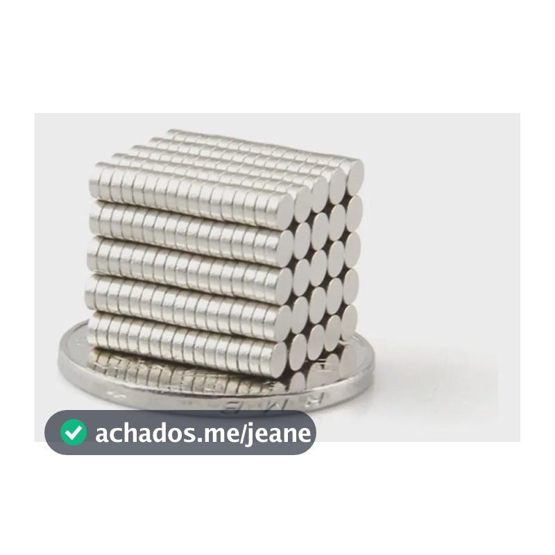 Kit com 100 Peças de Ímã de Neodímio 3x1mm N35 Redondo Super Forte para Projetos Artesanato e Fixação Variall
