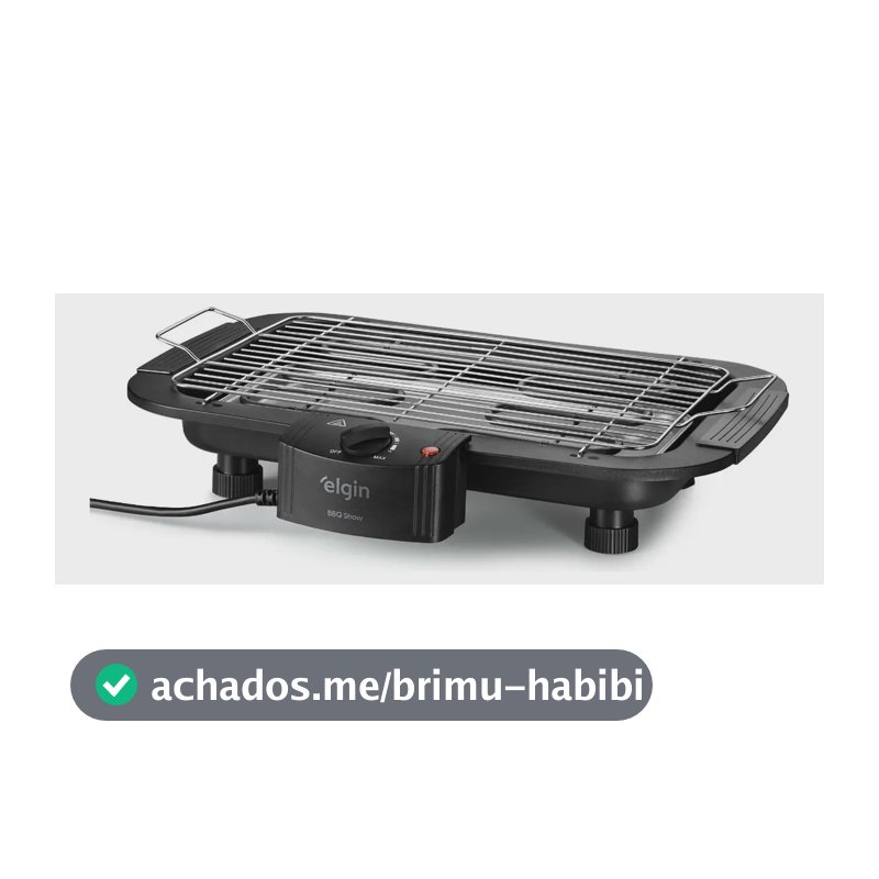 Churrasqueira Elétrica Elgin Bbq Show 2000w Chu20 Preto