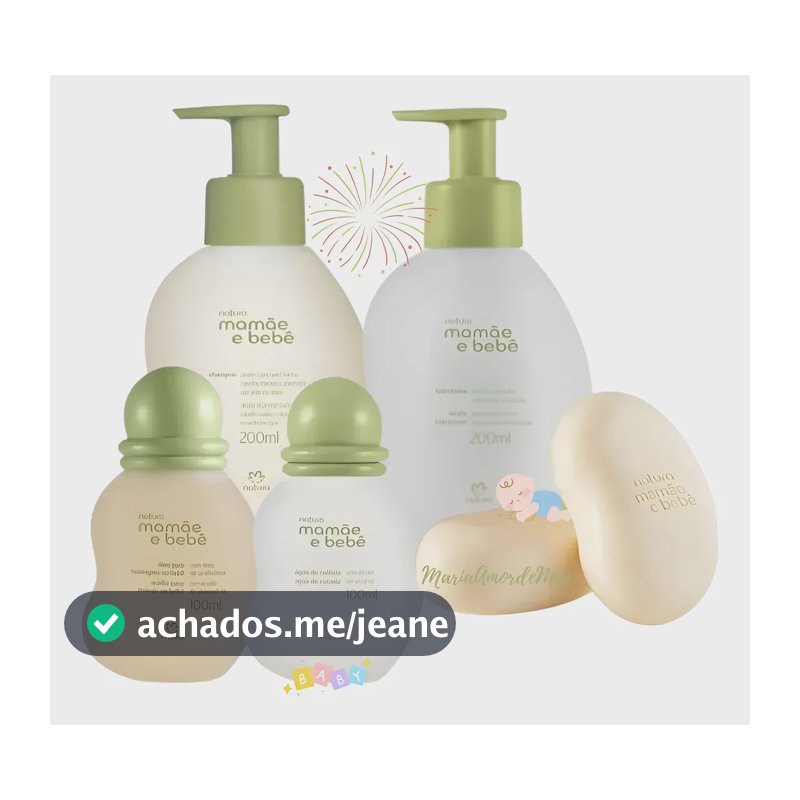 Kit Natura Mamãe E Bebê De Cuidado Com Óleo De Massagem Verde