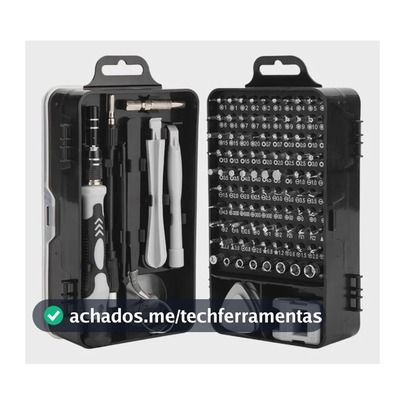Kit Jogo Chaves De Fenda Precisão Magnético 115 Peças