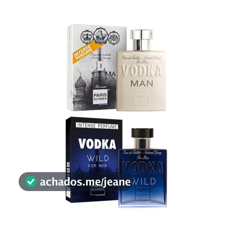 Paris Elysees Com 2 Perfumes ( Vodka Man + Vodka Wild) Volume Da Unidade 100 Ml