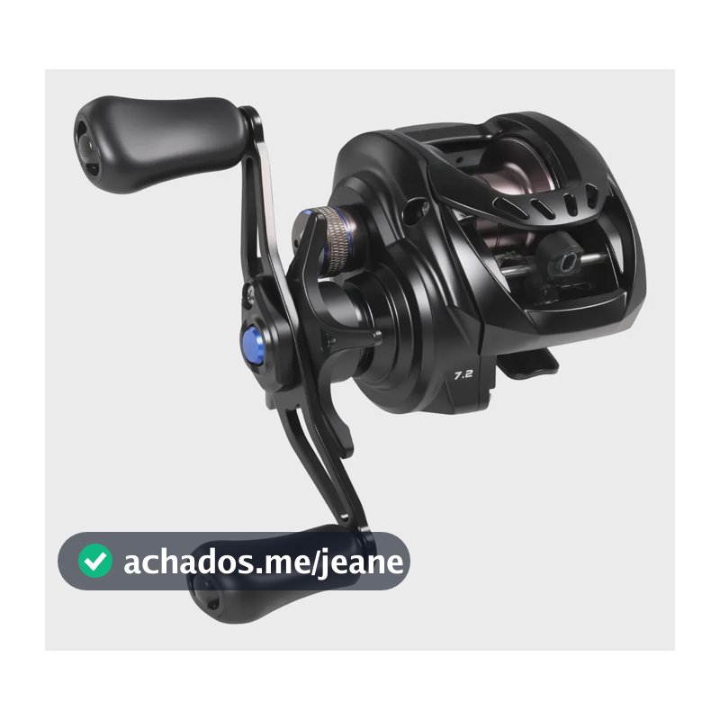 Carretilha De Pesca Dc Freio Eletrônico 7.2:1 10kg  Alumínio Preto Direito
