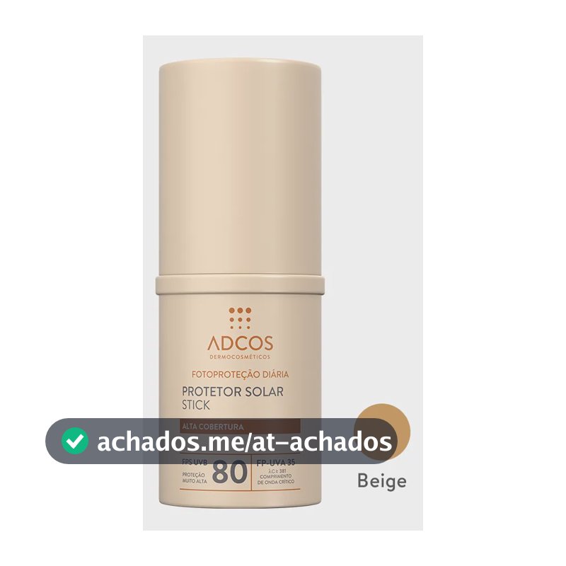 Adcos Protetor Solar Stick Tonalizante FPS 80 Beige 17g