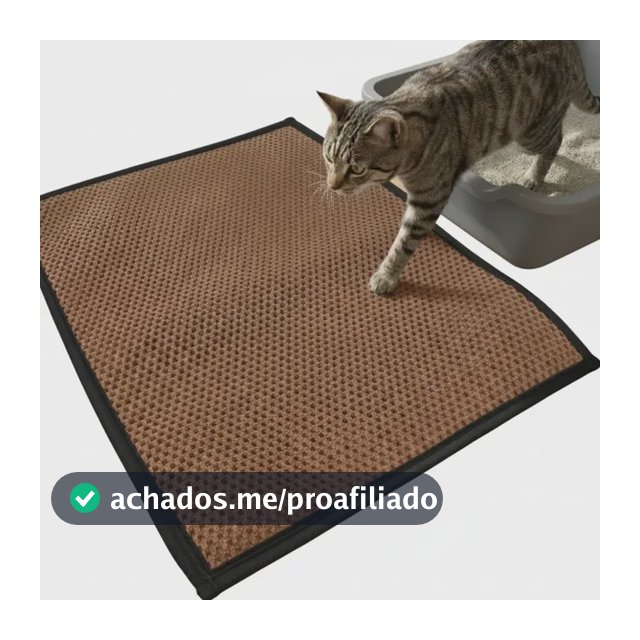 Tapete Coletor Areia Para Gato Limpa Pata Higiênico 100x60cm