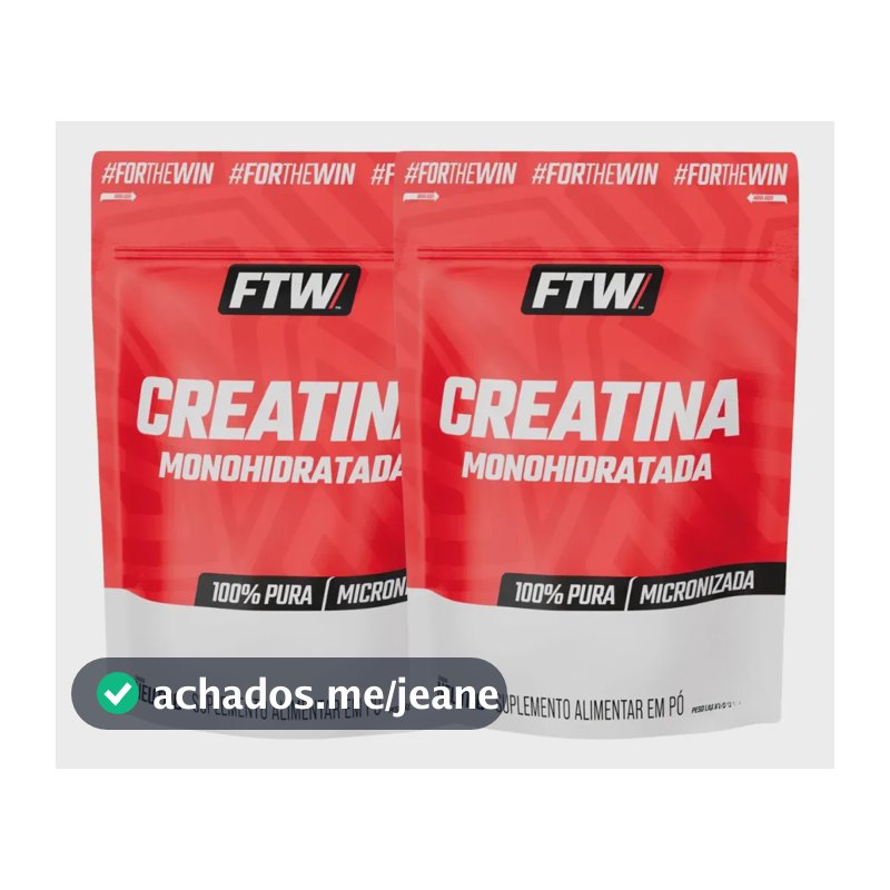 2x Creatina Monohidratada Refil 500g Ftw 100% Pura - 5g Dose Neutro