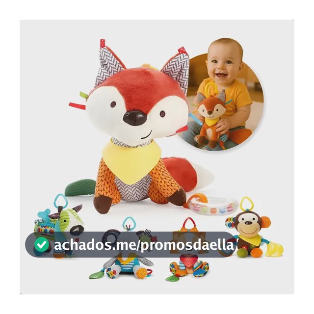 Chocalho Mordedor De Bebê Pelúcia Sonoro Sensorial Naninha