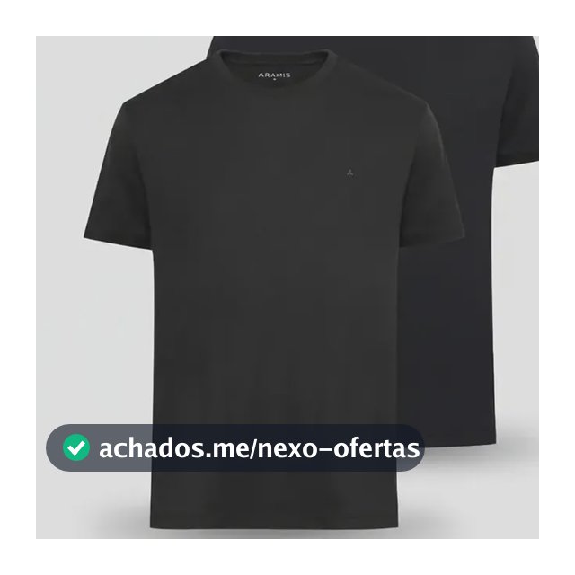 Kit 2 Camisetas Aramis Básicas Pretas