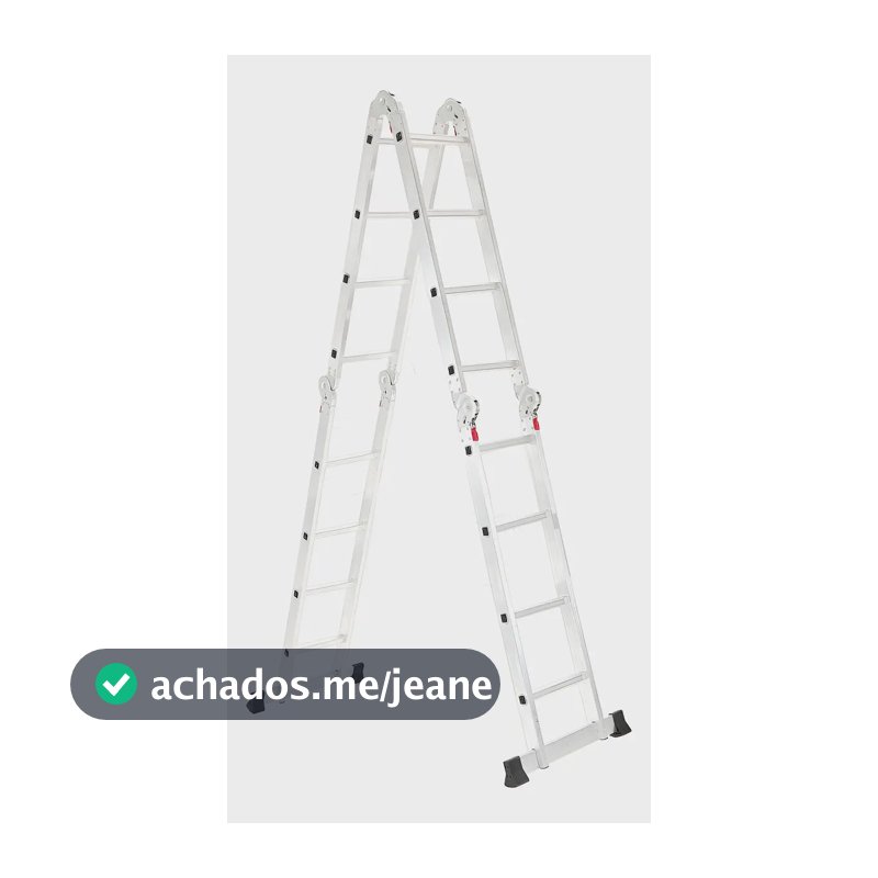 Escada Articulada Multifuncional 4x4 16 Degraus Garden Life Alumínio 4,32mts