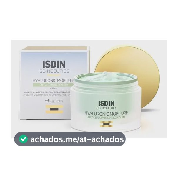 ISDIN Creme Hidratante Anti-Idade para Pele Oleosa Isdinceutics Hyaluronic Moisture Oily Skin - 50g