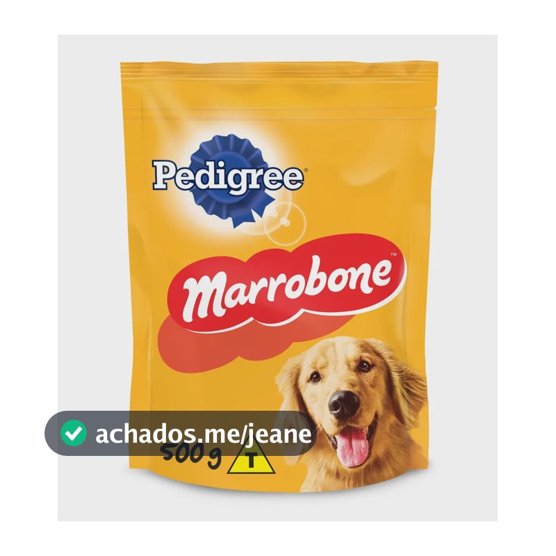 Petisco para Cães Adultos Recheio Carne Pedigree Marrobone Pouch 500g