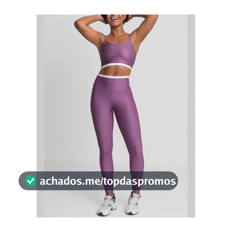 Conjunto Legging E Top Alcinha Para Academia Feminino Uva Rosada Liso G