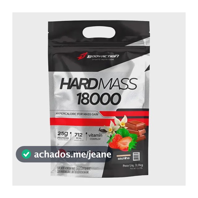 Massa Hipercalórico Hard Mass 18000 - 3kg - Body Action