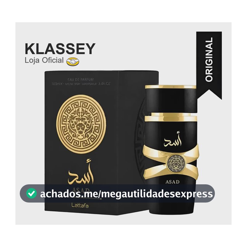 Perfume Árabe Asad Lattafa 100ml Edp Amadeirado Masculino Importado C/ Selo