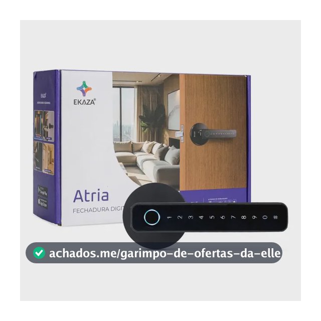 Fechadura Digital Biométrica Inteligente Ekaza Atria Bluetooth Com Senha E App