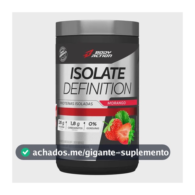 Proteína Bodyaction Tradicional Isolate Definition Em Pó Sabor Morango X 900g