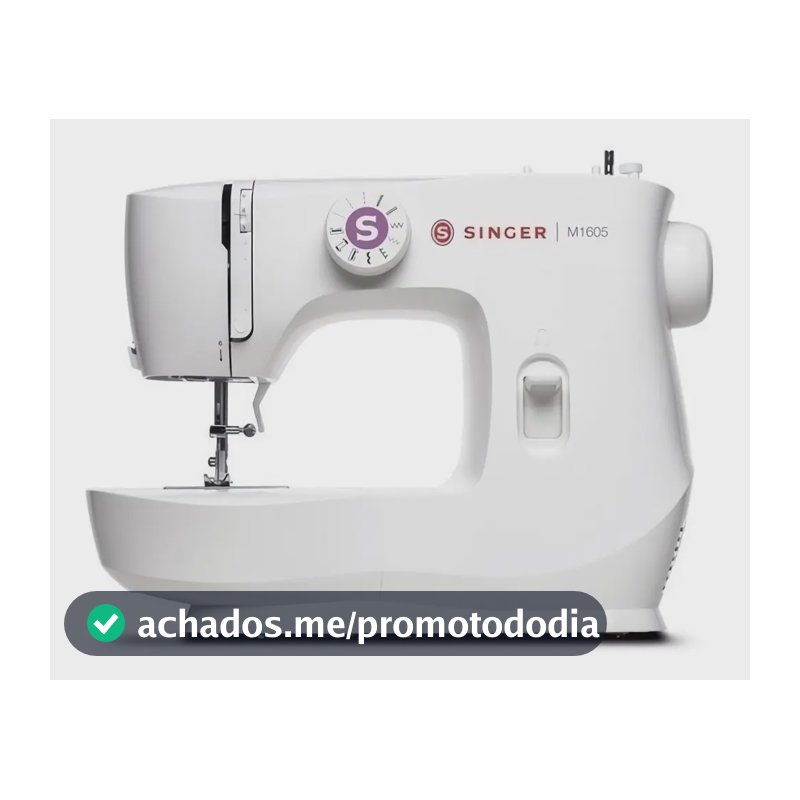 Máquina de costura reta Singer Doméstica M1605 portátil - branco