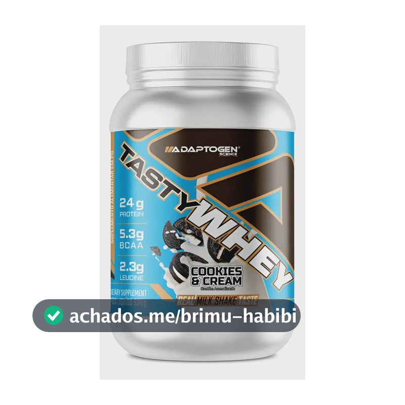 Suplemento Tasty Whey 3w 900g Gourmet Adaptogen Science Sabor Cookies