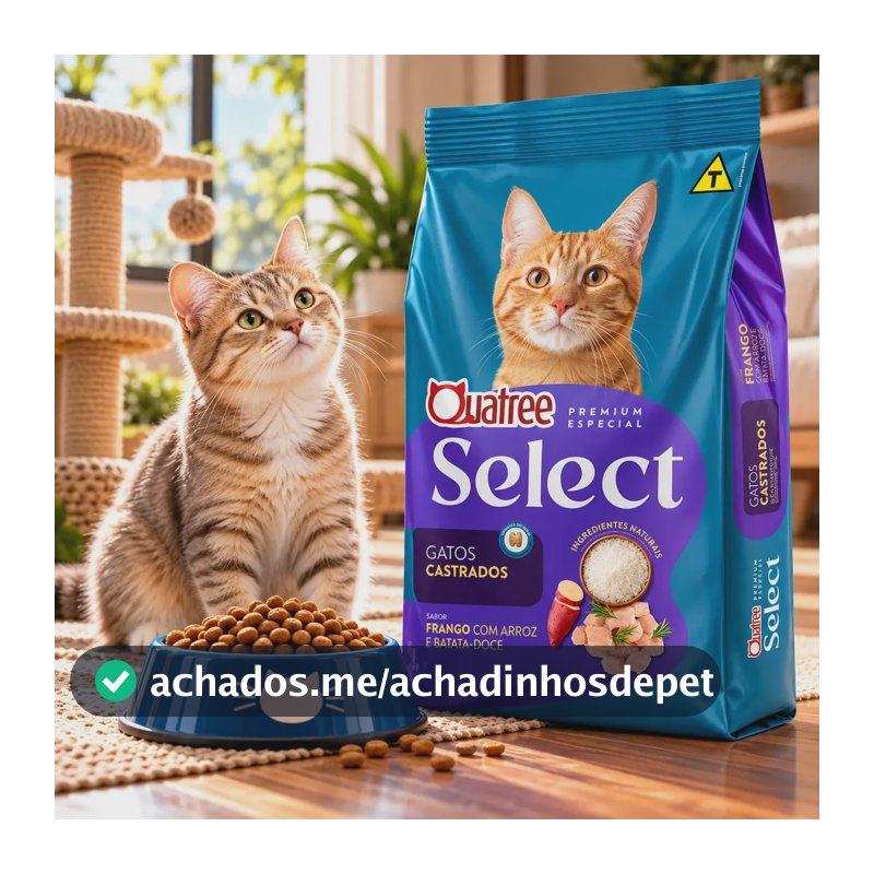 Ração Quatree Select Gato Adulto Frango e Arroz 3kg