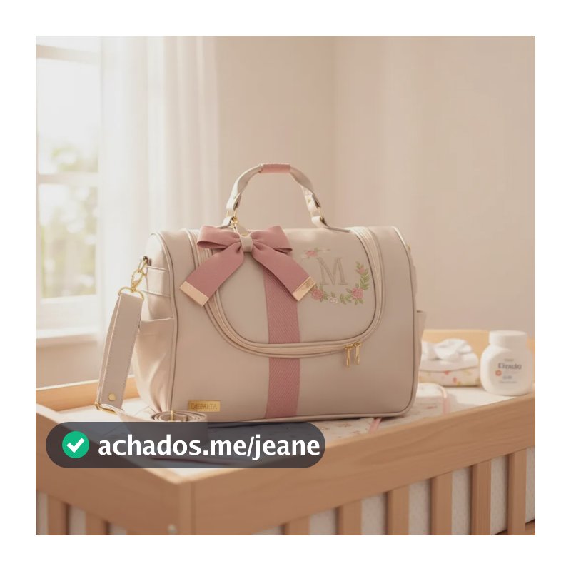 Frasqueira Maternidade Realeza Menina Floral - 01 Peça Champanhe/rosê