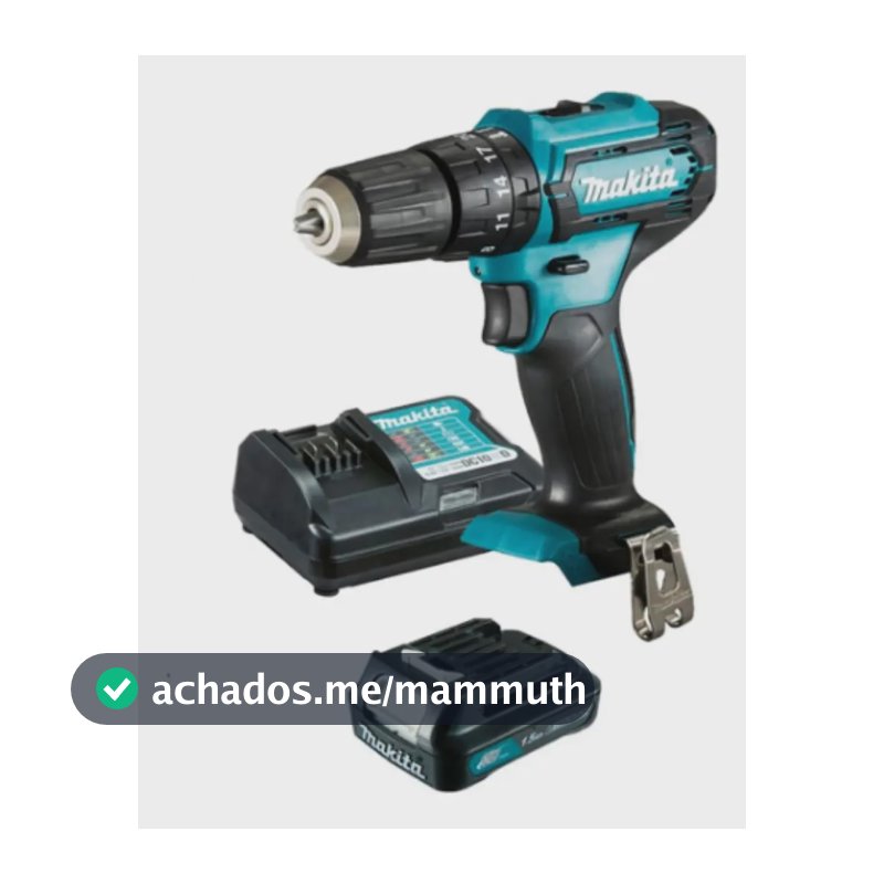 Kit Parafusadeira Furadeira De Impacto Hp333dwyx3 Makita Bateria 12V 1,5 Ah E carregador
