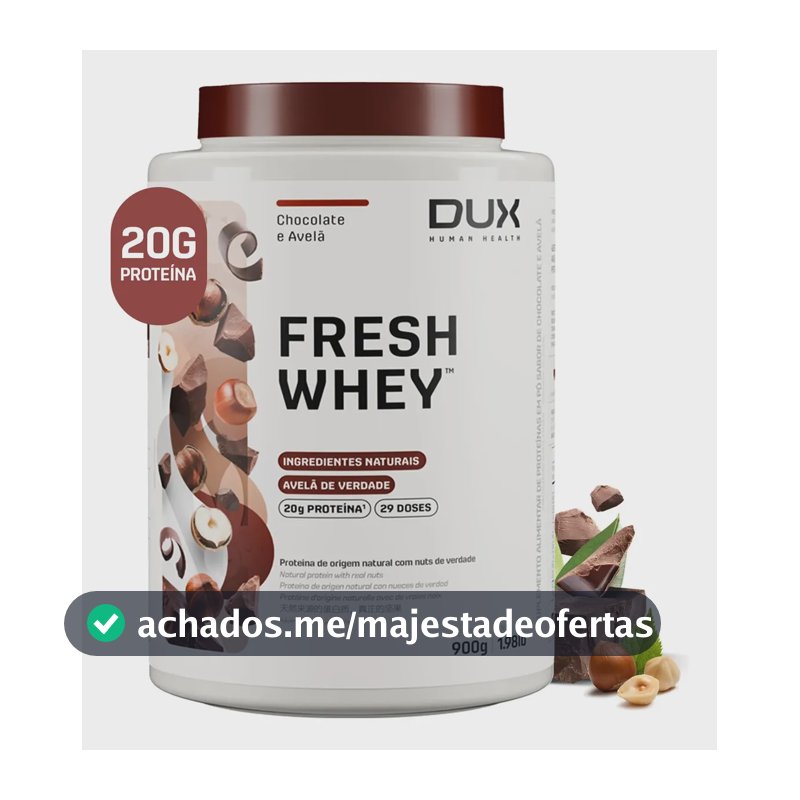 Whey protein Dux Nutrition FreshWhey em pó sabor Chocolate belga e avelã x 900g