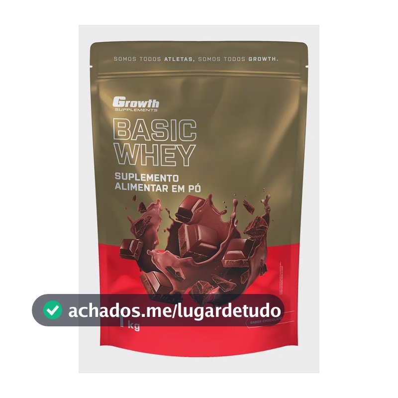 Proteína Growth Supplements Basic Whey em pó sabor Chocolate x 1kg