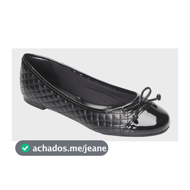 Sapatilha Feminina Matelassê Com Laço Anacapri Preto 35