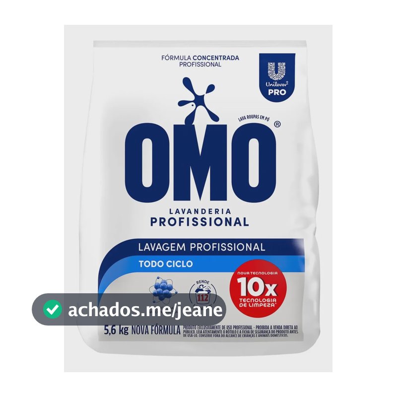 Lava-roupas Pó Omo Todo Ciclo Bag 5,6kg