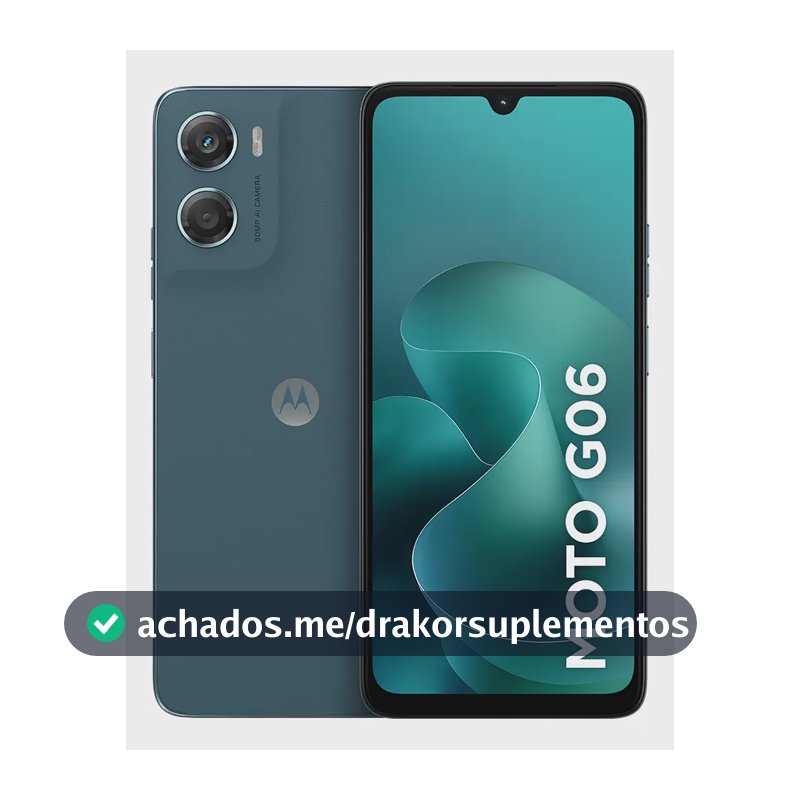 Smartphone Moto G06 128GB 4GB RAM + 8GB RAM Boost, Câmera 50mp,Bateria 5200mah - Azul