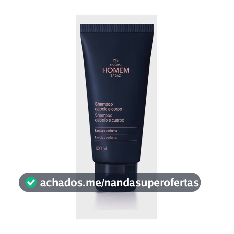 Homem Sagaz Shampoo Cabelo Corpo E Barba 100ml