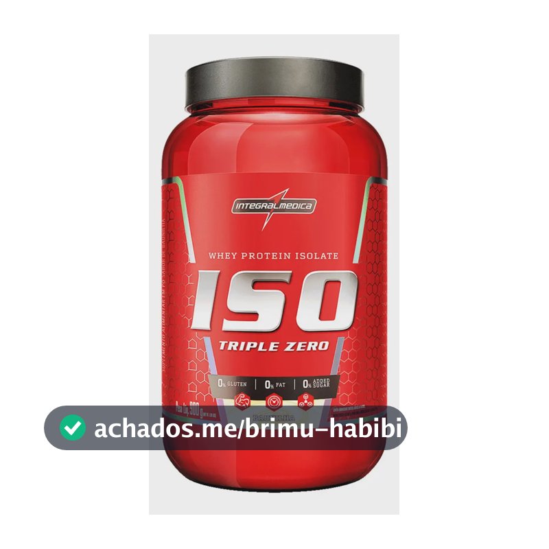 Integralmedica ISO Triple Zero Whey Protein Isolado Sabor Baunilha - Suplemento Alimentar Proteico - Pote 900g