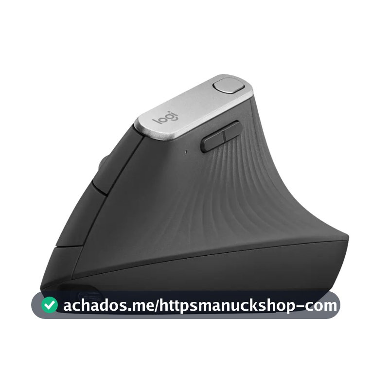 Mouse Sem Fio Logitech Mx Vertical Com Design Ergonômico Cinza