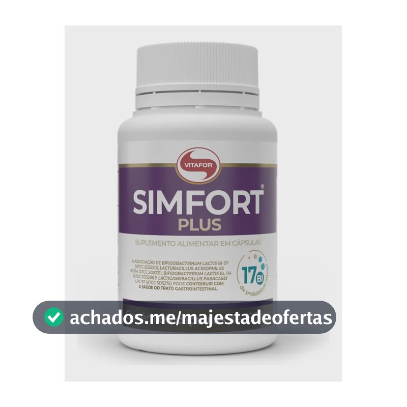 Simfort® Plus Vitafor Probióticos Ativos 17 Bilhões 60 Caps