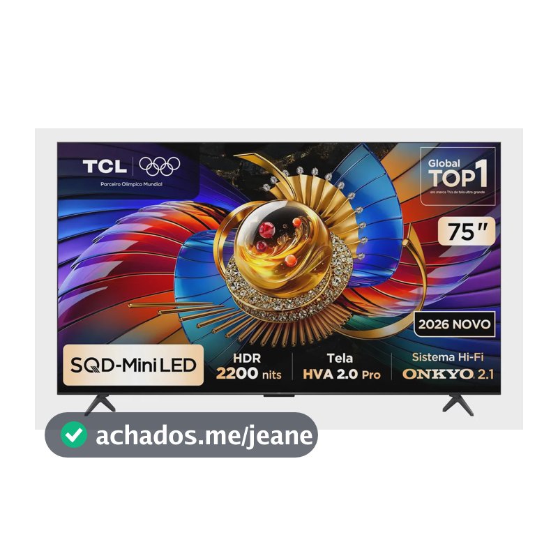 Smart Tv Tcl 75 Polegadas Sqd-Mini Led 4k Q7d Pro Wifi Bluetooth Google Tv Hdr10+ 144 Hz 75q7dpro