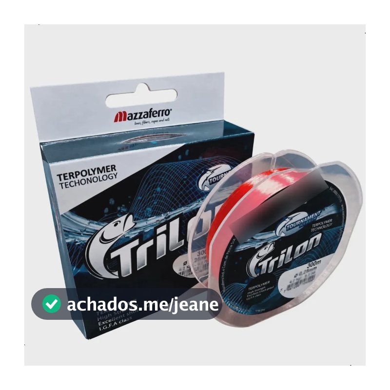Linha Trilon Tournament 300m Padrão Igfa Salmão Mazzaferro 0.25mm