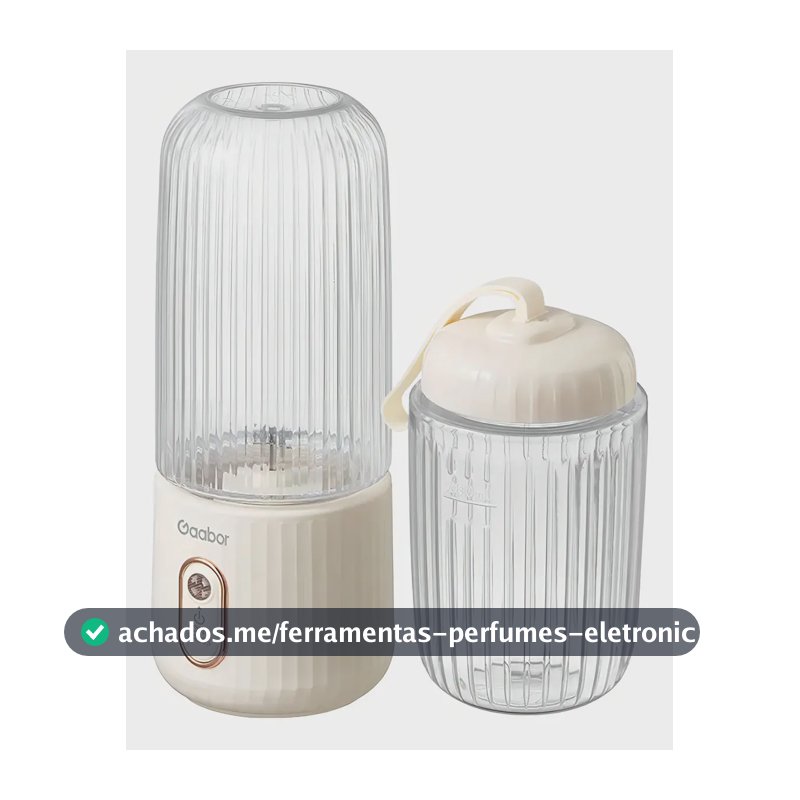 Liquidificador Pocket Gaabor Portátil 350ml+280ml Usb Bivolt Cor Branco