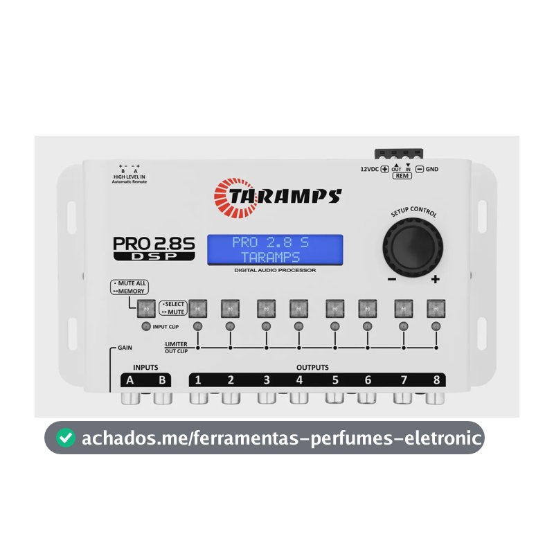 Processador Audio Digital Taramps Pro 2.8s Automotivo Branco Branco