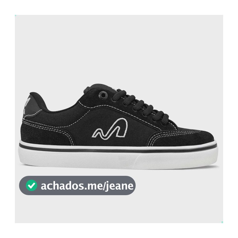 Tênis Tesla Flow Unissex | Black White Preto 34 Br