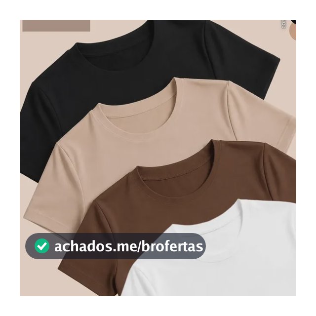 Kit 4 Blusas Feminina Suplex Estilosa T Shirt Básica Casual Preto + Branco + Marrom + Nude Liso G/gg (40-42)