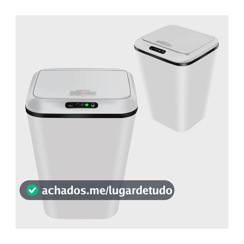 Lixeira Automatica Inteligente 16 L Com Sensor Touch Cozinha Cor Branco