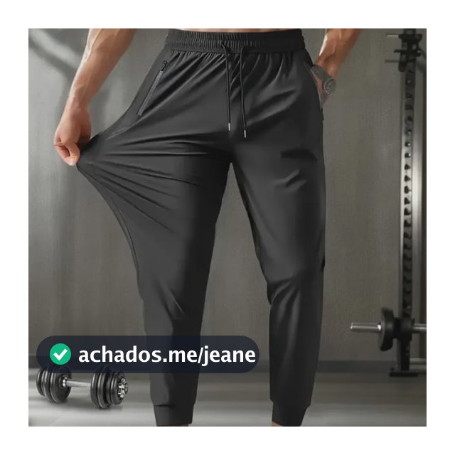 Calça Masculina Com Elastano Esportiva Fitness Slim Fit